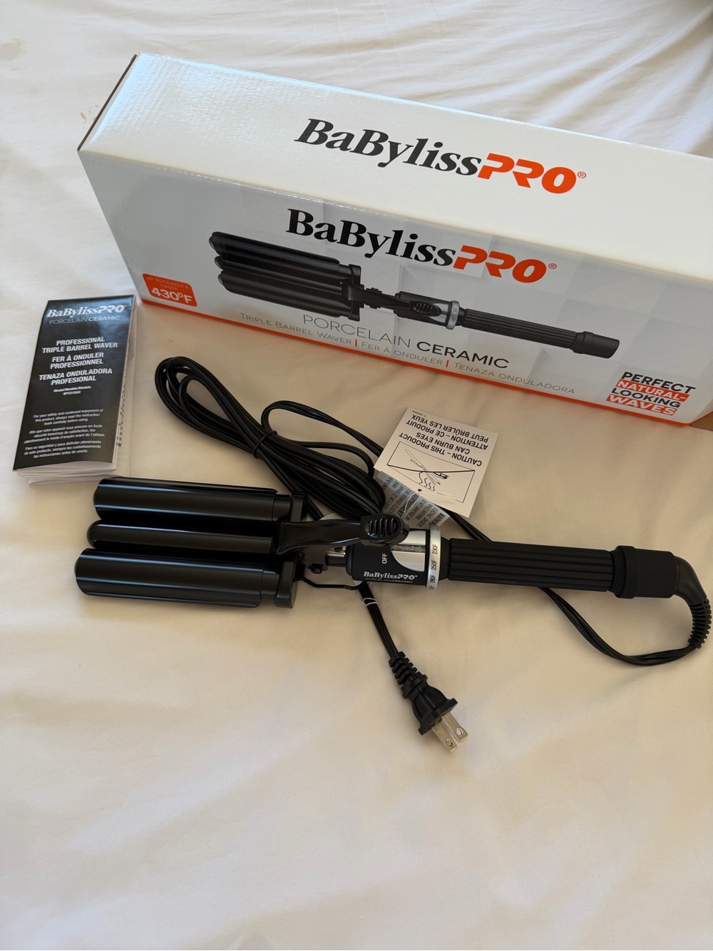 BaBylissPRO Porcelain Ceramic Triple Barrel Waver - Picture 5 of 8
